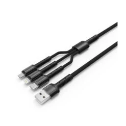 Câble USB 3 En 1 : Lightning, USB-C & Micro-USB -TechNest Store cable usb 3 en 1 lightning usb c micro usb 2