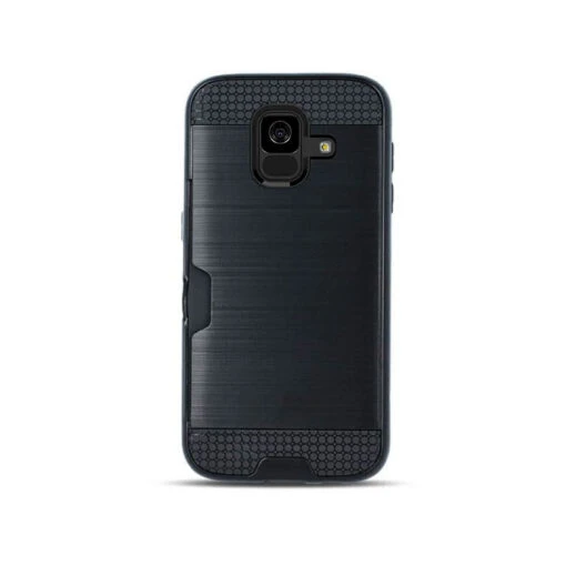 Galaxy A8+ 2018 (SM-A730F) : Coque Antichoc Noire Avec Range Carte