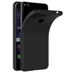 Huawei P8 Lite 2017 : Coque Silicone Gel Noire Souple