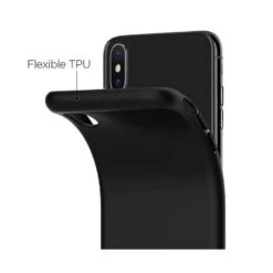 IPhone X, XS : Coque Silicone Gel Noire Souple -TechNest Store coque silicone tpu fine gel noire souple protection iphone x 2