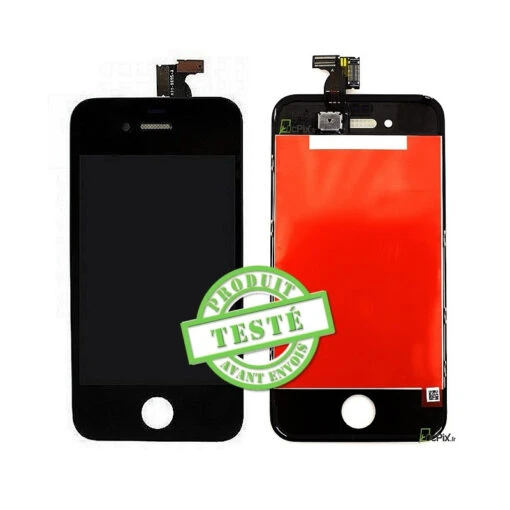 IPhone 4S : Ecran Noir LCD + Vitre Tactile Assemblés - Pièce Détachée