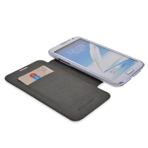 Galaxy Note 2 : Etui Cover Intégral Blanc - Accessoire - Image 2