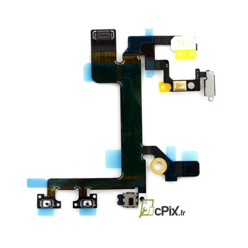 IPhone 5C : Nappe Power Vibreur Volume - Pièce Détachée