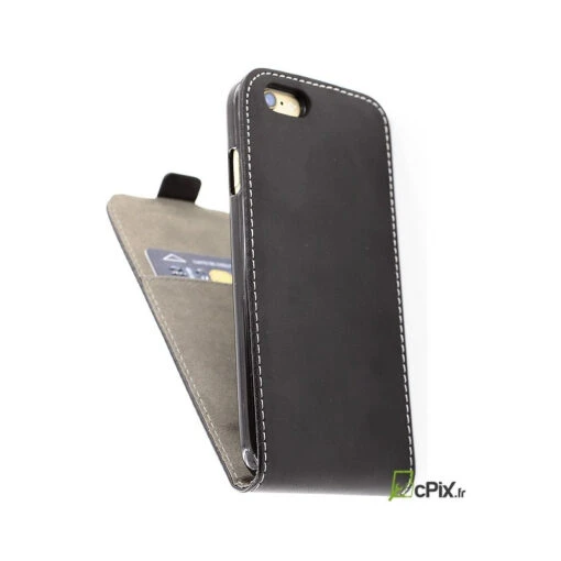 IPhone 6 Plus : Etui Rabat Noir - Accessoire