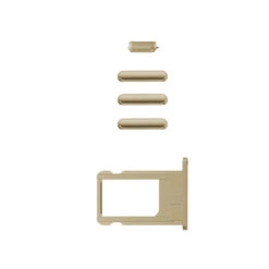IPhone 6 Plus : Kit 5 Boutons (dorés) Volume Power Vibreur + Tiroir Sim Couleur Or