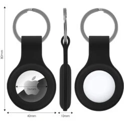 Protection Porte-Clés AirTag -TechNest Store protection porte cles airtag noir 2