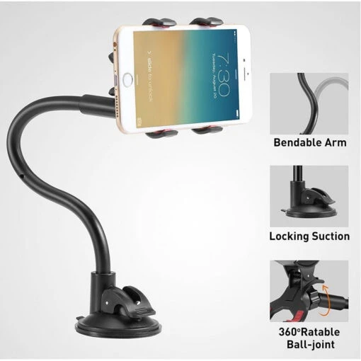 Support Voiture Double Pinces, Universel Smartphones - Image 4