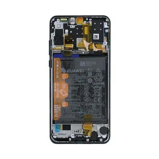 P30 Lite New Edition / XL : Vitre écran + Batterie & Châssis Noir. Officiel Huawei - Image 3